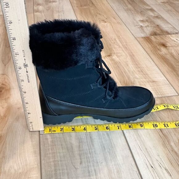EUC JBU Colorado Women's Faux Fur Outdoor All-Terrain Winter Boot Black Size 8 - Picture 10 of 15